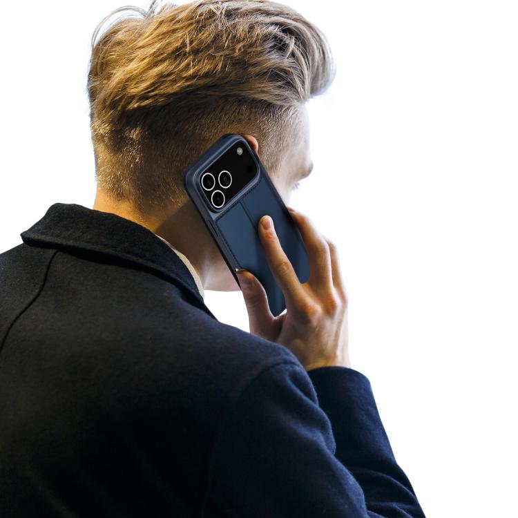For iPhone 17 Pro Max DUX DUCIS Skin Pro Series Flip Leather Phone Case(Blue) - iPhone 17 Pro Max Cases by DUX DUCIS | Online Shopping South Africa | PMC TechLife | Buy Now Pay Later Mobicred