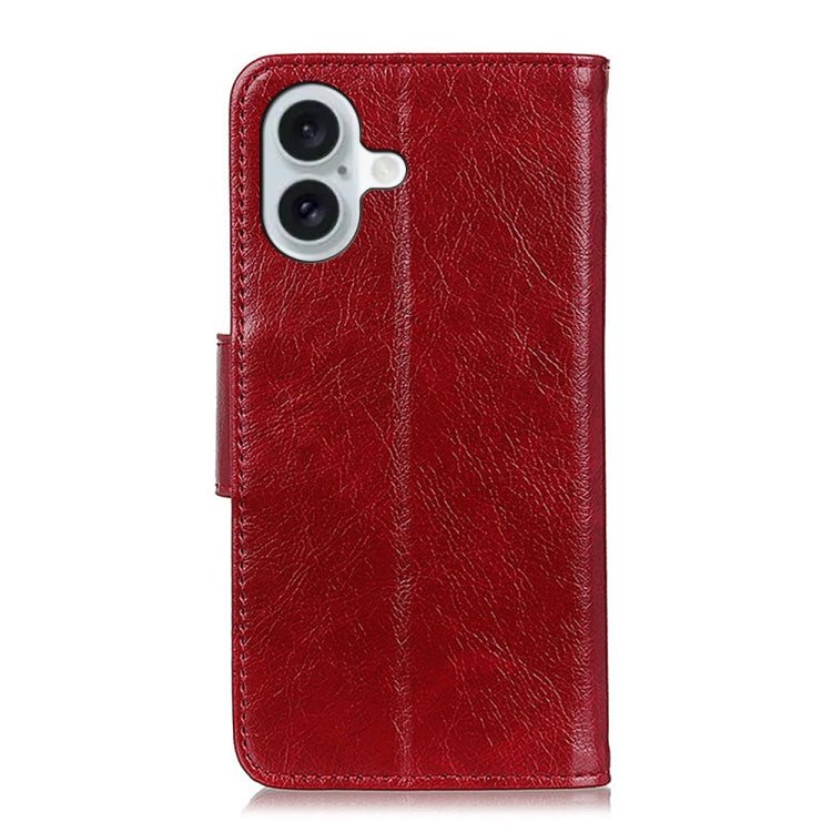 For iPhone 16 Plus Nappa Texture Leather Case(Red) - iPhone 16 Plus Cases by PMC Jewellery | Online Shopping South Africa | PMC Jewellery | Buy Now Pay Later Mobicred