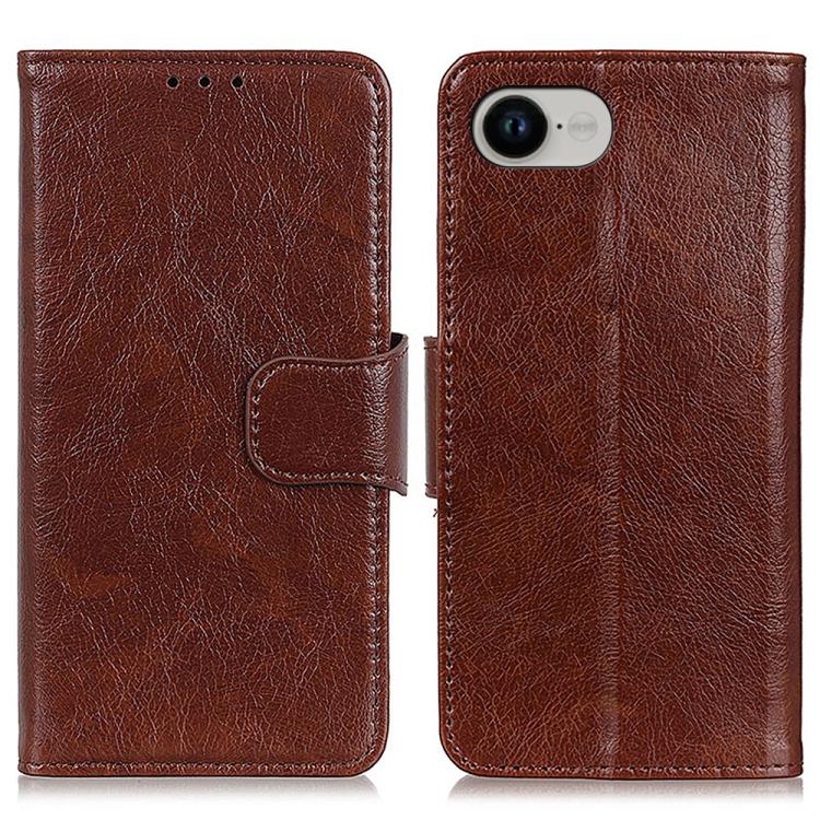 For iPhone 16e Nappa Texture Leather Case(Brown) - iPhone 16e Cases by PMC TechLife | Online Shopping South Africa | PMC TechLife | Buy Now Pay Later Mobicred