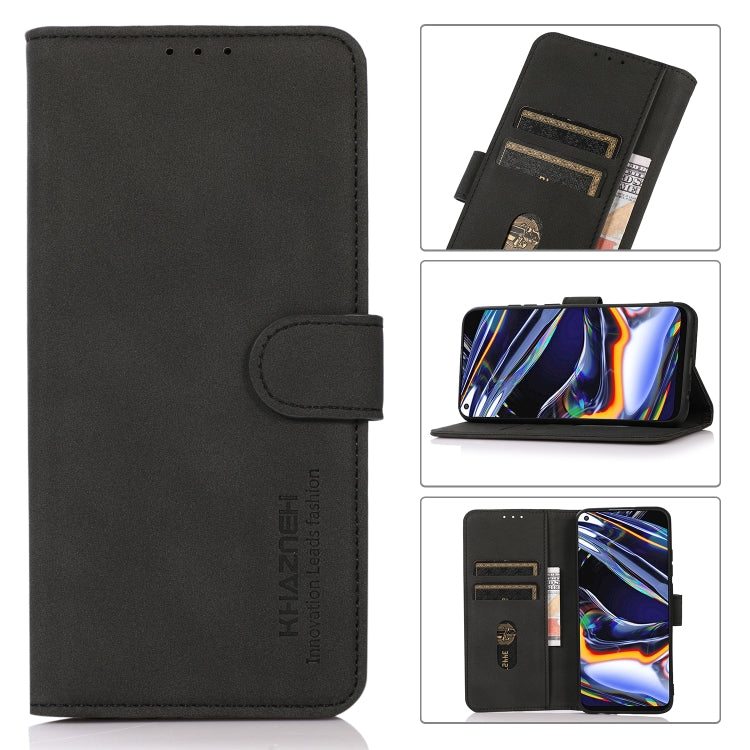 For iPhone 16 Plus KHAZNEH Matte Texture Leather Phone Case(Black) - iPhone 16 Plus Cases by PMC TechLife | Online Shopping South Africa | PMC TechLife | Buy Now Pay Later Mobicred