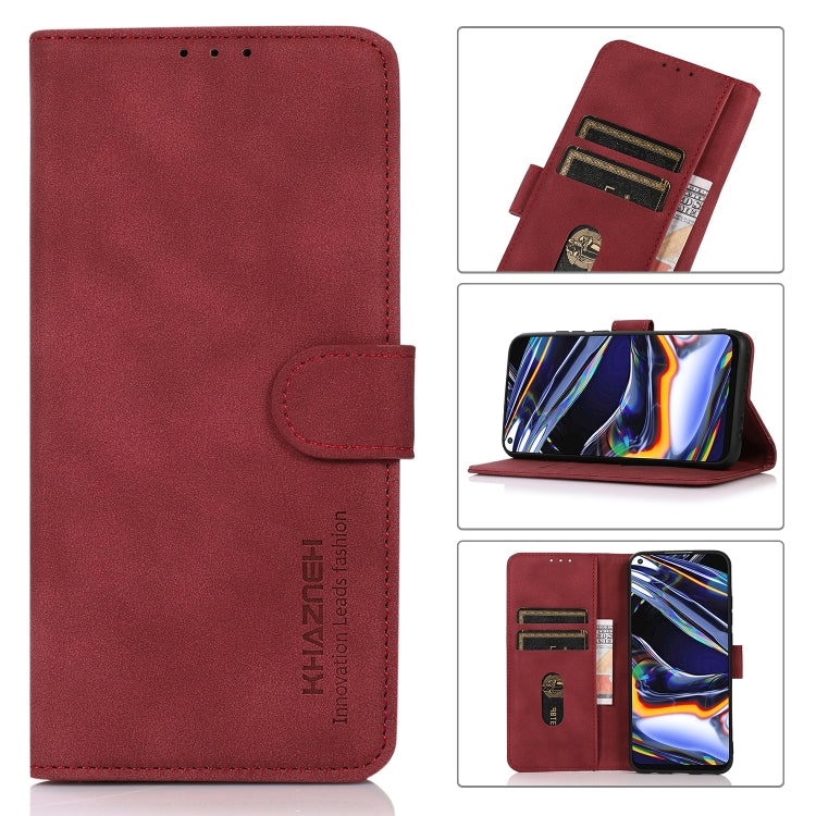 For iPhone 16 KHAZNEH Matte Texture Leather Phone Case(Red) - iPhone 16 Cases by PMC Jewellery | Online Shopping South Africa | PMC Jewellery | Buy Now Pay Later Mobicred