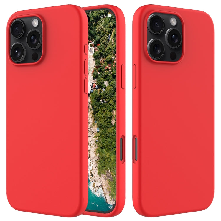 For iPhone 16 Pro Max Solid Color Silicone Phone Case(Red) - More iPhone Cases by PMC Jewellery | Online Shopping South Africa | PMC Jewellery | Buy Now Pay Later Mobicred