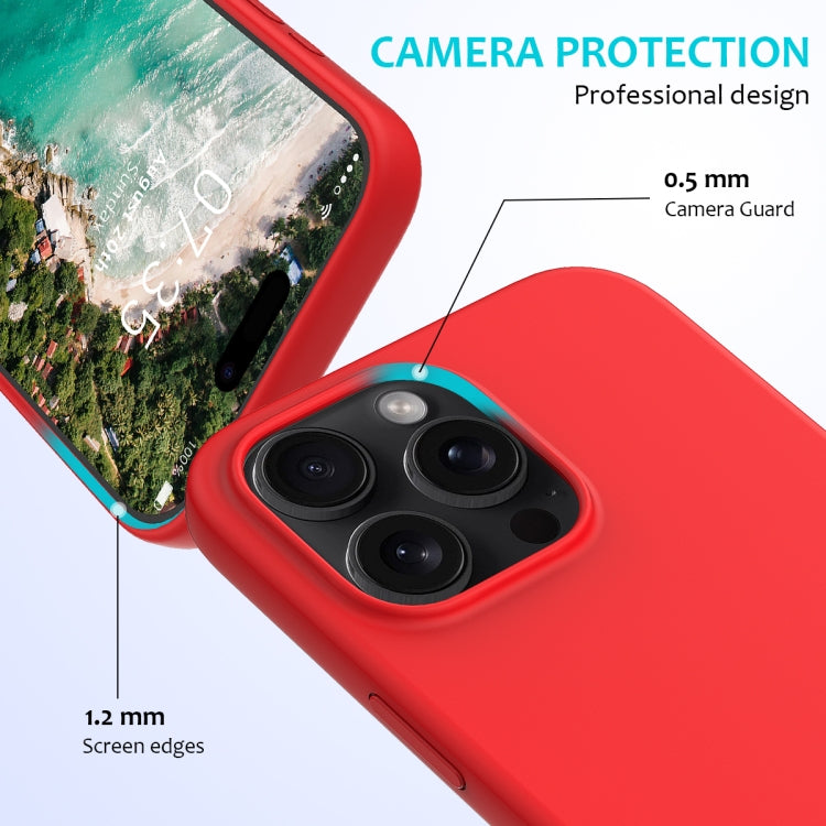 For iPhone 16 Pro Solid Color Silicone Phone Case(Red) - More iPhone Cases by PMC Jewellery | Online Shopping South Africa | PMC Jewellery | Buy Now Pay Later Mobicred