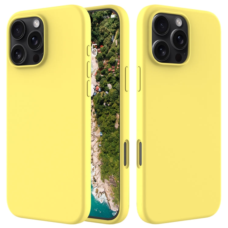 For iPhone 16 Pro Solid Color Silicone Phone Case(Lemon Yellow) - More iPhone Cases by PMC TechLife | Online Shopping South Africa | PMC TechLife | Buy Now Pay Later Mobicred