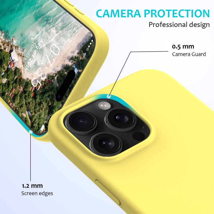 For iPhone 16 Pro Solid Color Silicone Phone Case(Lemon Yellow) - More iPhone Cases by PMC TechLife | Online Shopping South Africa | PMC TechLife | Buy Now Pay Later Mobicred