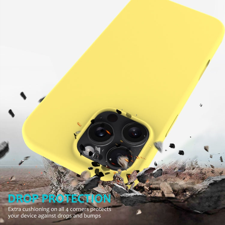 For iPhone 16 Pro Solid Color Silicone Phone Case(Lemon Yellow) - More iPhone Cases by PMC TechLife | Online Shopping South Africa | PMC TechLife | Buy Now Pay Later Mobicred