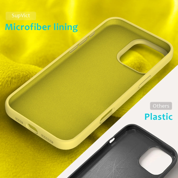 For iPhone 16 Pro Solid Color Silicone Phone Case(Lemon Yellow) - More iPhone Cases by PMC TechLife | Online Shopping South Africa | PMC TechLife | Buy Now Pay Later Mobicred