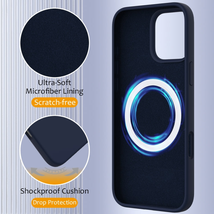 For iPhone 16 Pro Max Shockproof Silicone Magsafe Phone Case(Navy Blue) - iPhone 16 Pro Max Cases by PMC Jewellery | Online Shopping South Africa | PMC Jewellery | Buy Now Pay Later Mobicred