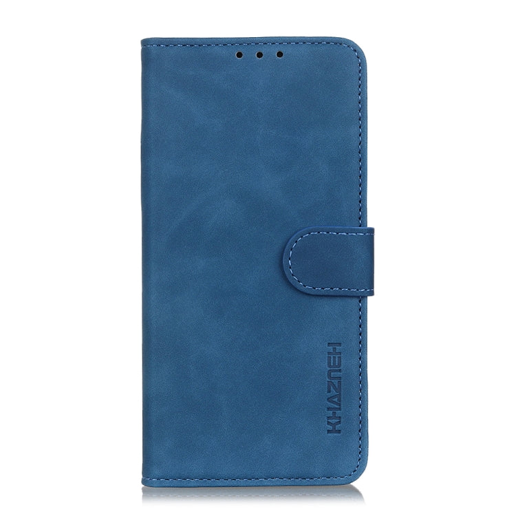 For iPhone 16 Plus KHAZNEH Retro Texture Leather Phone Case(Blue) - iPhone 16 Plus Cases by PMC Jewellery | Online Shopping South Africa | PMC Jewellery | Buy Now Pay Later Mobicred