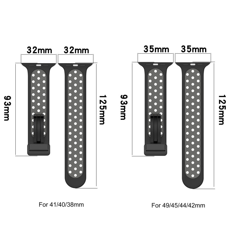 For Apple Watch Ultra 2 49mm Magnetic Buckle Silicone Watch Band(Black Grey) - Watch Bands by PMC Jewellery | Online Shopping South Africa | PMC Jewellery