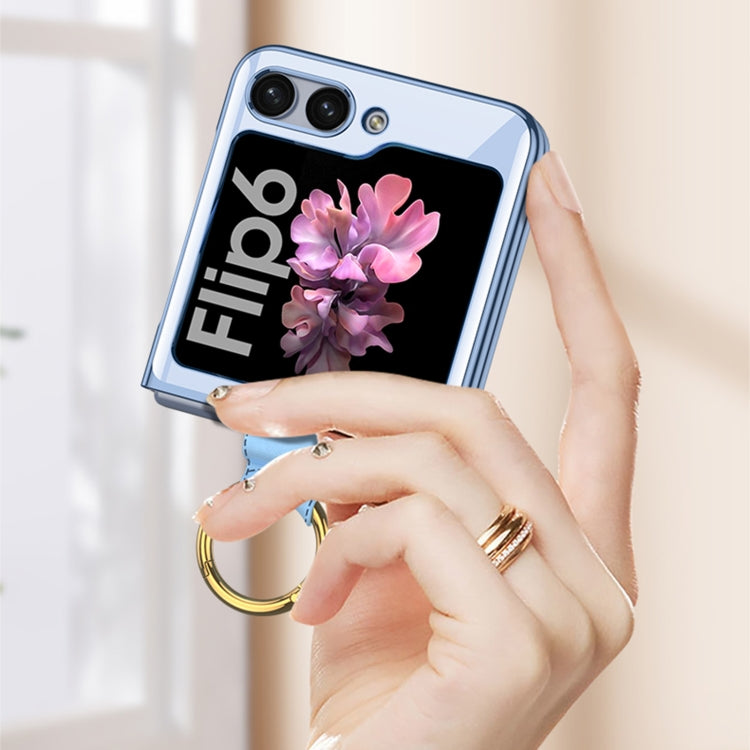 For Samsung Galaxy Z Flip6 / Flip7 FE GKK Electroplating Phone Case with Ring(Blue) - free shipping - PMC Jewellery - Order now!