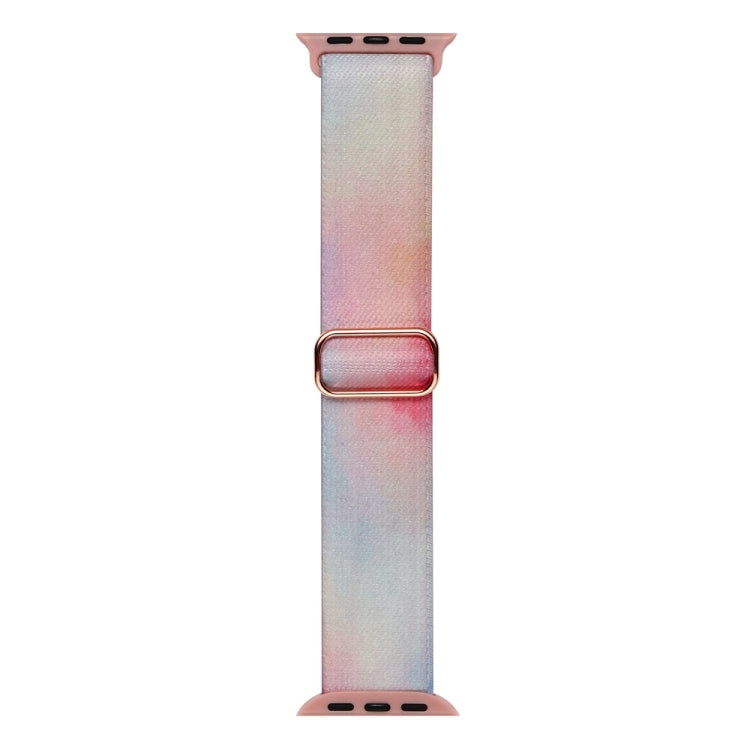 For Apple Watch 8 41mm Painted Pattern Nylon Replacement Watch Band(Symphony Aurora) - Watch Bands by PMc TechLife | Online Shopping South Africa | PMc TechLife | Buy Now Pay Later Mobicred