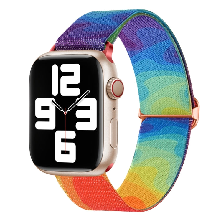 For Apple Watch 7 45mm Painted Pattern Nylon Replacement Watch Band(Liquid Colorful) - free shipping - PMc TechLife - Order now!