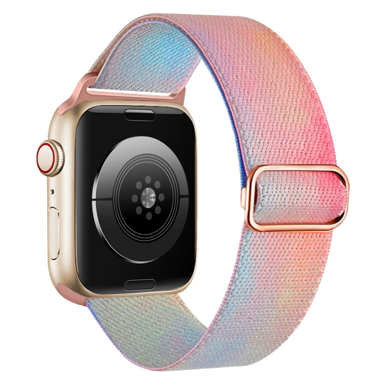 For Apple Watch 6 40mm Painted Pattern Nylon Replacement Watch Band(Symphony Aurora) - Watch Bands by PMc TechLife | Online Shopping South Africa | PMc TechLife | Buy Now Pay Later Mobicred