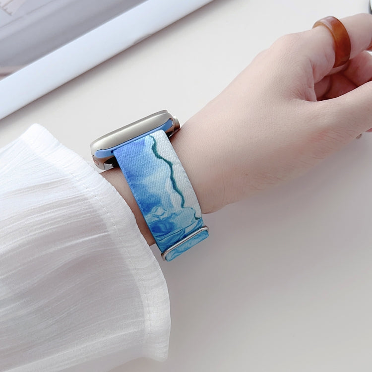 For Apple Watch 42mm Painted Pattern Nylon Replacement Watch Band(Symphony Aurora) - Watch Bands by PMc TechLife | Online Shopping South Africa | PMc TechLife | Buy Now Pay Later Mobicred