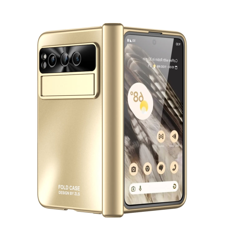 For Google Pixel Fold Integrated Electroplating Folding All-inclusive Phone Case(Gold) - Google Cases by PMC TechLife | Online Shopping South Africa | PMC TechLife | Buy Now Pay Later Mobicred