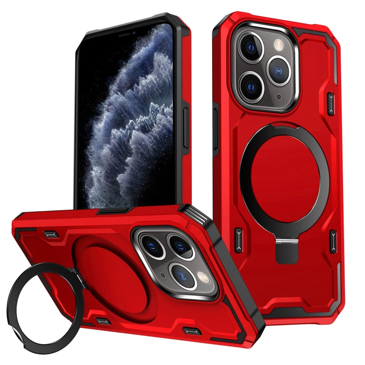 For iPhone 11 Pro Max Patronus MagSafe Magnetic Holder Phone Case(Red) - iPhone 11 Pro Max Cases by PMC Jewellery | Online Shopping South Africa | PMC Jewellery