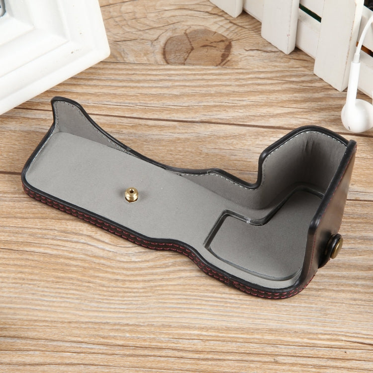 For Canon EOS R8 1/4 inch Thread PU Leather Camera Half Case Base(Black) - Half Case by PMC TechLife | Online Shopping South Africa | PMC TechLife | Buy Now Pay Later Mobicred