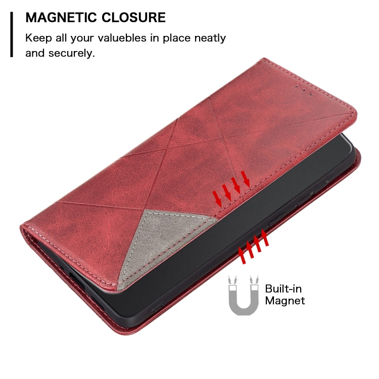 For Realme C53 Rhombus Texture Leather Phone Case(Red) - Realme Cases by PMC Jewellery | Online Shopping South Africa | PMC Jewellery | Buy Now Pay Later Mobicred