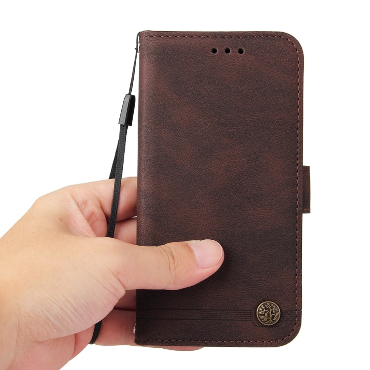 For Google Pixel 9 Pro Skin Feel Life Tree Metal Button Leather Phone Case(Brown) - Google Cases by PMC TechLife | Online Shopping South Africa | PMC TechLife | Buy Now Pay Later Mobicred