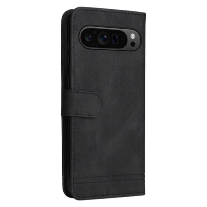 For Google Pixel 9 Pro Skin Feel Life Tree Metal Button Leather Phone Case(Black) - Google Cases by PMC Jewellery | Online Shopping South Africa | PMC Jewellery | Buy Now Pay Later Mobicred