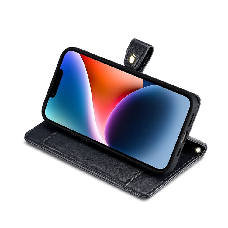 For Sharp Aquos sense8 Sheep Texture Cross-body Zipper Wallet Leather Phone Case(Black) - More Brand by PMC TechLife | Online Shopping South Africa | PMC TechLife | Buy Now Pay Later Mobicred