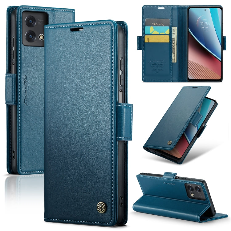 For Motorola Moto G Stylus 5G 2023 CaseMe 023 Butterfly Buckle Litchi Texture RFID Anti-theft Leather Phone Case(Blue) - Motorola Cases by CaseMe | Online Shopping South Africa | PMC Jewellery | Buy Now Pay Later Mobicred