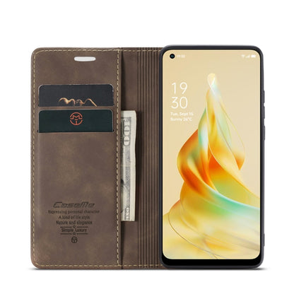 For OPPO Reno8 T 4G CaseMe 013 Multifunctional Horizontal Flip Leather Phone Case(Coffee) - OPPO Cases by CaseMe | Online Shopping South Africa | PMC Jewellery | Buy Now Pay Later Mobicred