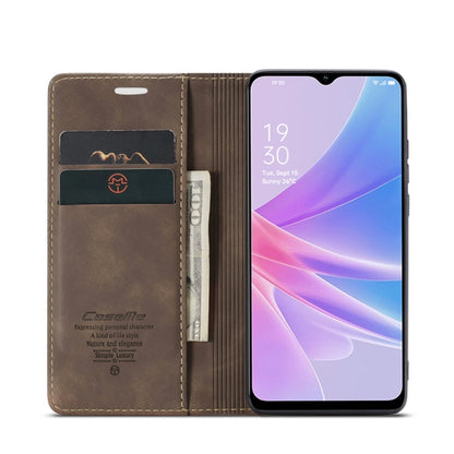 For OPPO A58 5G / A58X 5G CaseMe 013 Multifunctional Horizontal Flip Leather Phone Case(Coffee) - OPPO Cases by CaseMe | Online Shopping South Africa | PMC Jewellery | Buy Now Pay Later Mobicred