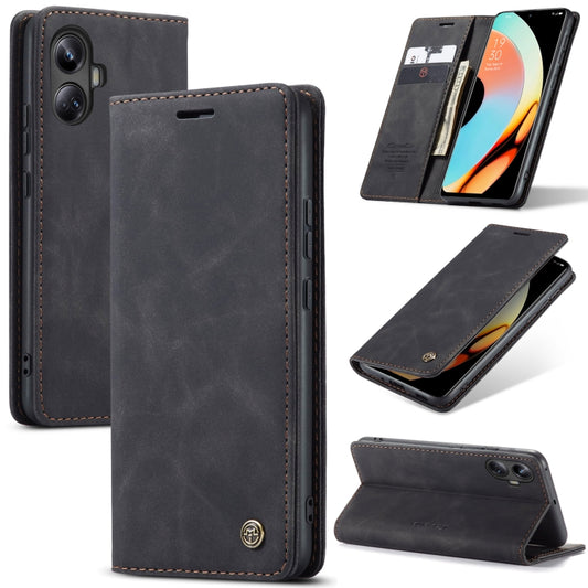 For Realme 10 Pro+ CaseMe 013 Multifunctional Horizontal Flip Leather Phone Case(Black) - Realme Cases by CaseMe | Online Shopping South Africa | PMC Jewellery | Buy Now Pay Later Mobicred