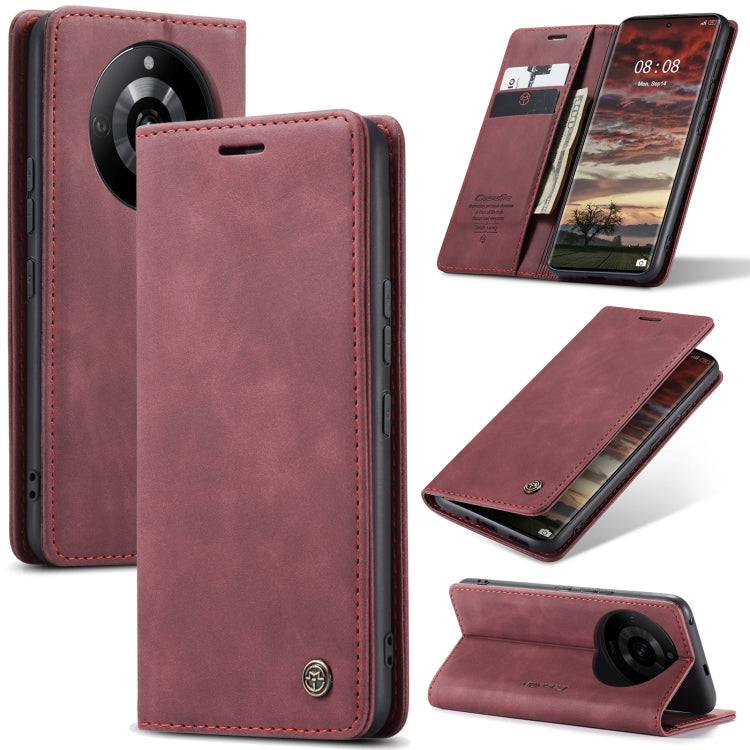 For Realme 11 Pro／Realme 11 Pro+ CaseMe 013 Multifunctional Horizontal Flip Leather Phone Case(Wine Red) - Realme Cases by CaseMe | Online Shopping South Africa | PMC Jewellery | Buy Now Pay Later Mobicred