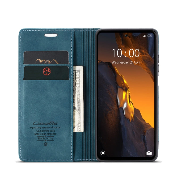 For Xiaomi Poco F5 5G/Redmi Note 12 Turbo 5G CaseMe 013 Multifunctional Horizontal Flip Leather Phone Case(Blue) - Xiaomi Cases by CaseMe | Online Shopping South Africa | PMC Jewellery | Buy Now Pay Later Mobicred