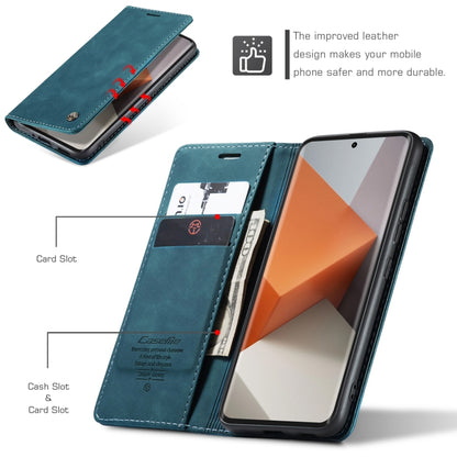 For Xiaomi Redmi Note 13 Pro+ CaseMe 013 Multifunctional Horizontal Flip Leather Phone Case(Blue) - Xiaomi Cases by CaseMe | Online Shopping South Africa | PMC Jewellery | Buy Now Pay Later Mobicred