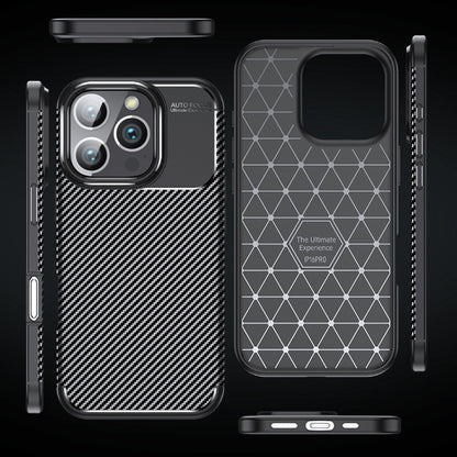 For iPhone 16 Pro Carbon Fiber Texture Shockproof TPU Phone Case(Black) - iPhone 16 Pro Cases by PMC Jewellery | Online Shopping South Africa | PMC Jewellery | Buy Now Pay Later Mobicred