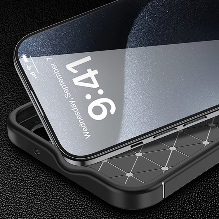 For iPhone 16 Carbon Fiber Texture Shockproof TPU Phone Case(Black) - iPhone 16 Cases by PMC TechLife | Online Shopping South Africa | PMC TechLife | Buy Now Pay Later Mobicred