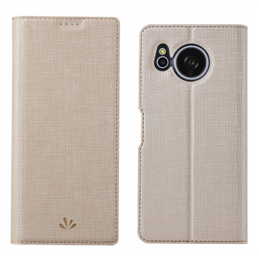 For Sharp Aquos Sense8 ViLi DMX Series Shockproof TPU + PU Leather Magnetic Attraction Horizontal Flip Case(Gold) - More Brand by ViLi | Online Shopping South Africa | PMC Jewellery | Buy Now Pay Later Mobicred