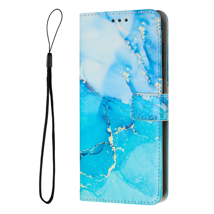 For Realme C53/Narzo N53 Painted Marble Pattern Leather Phone Case(Blue Green) - Realme Cases by PMC TechLife | Online Shopping South Africa | PMC TechLife | Buy Now Pay Later Mobicred
