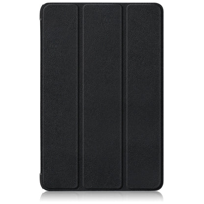 For Samsung Galaxy Tab S9+ Custer Pure Color 3-Fold Holder Smart Leather Tablet Case(Black) - Galaxy Tab S9+ Cases by PMC Jewellery | Online Shopping South Africa | PMC Jewellery | Buy Now Pay Later Mobicred