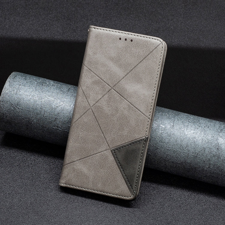 For iPhone 16 Pro Rhombus Texture Magnetic Leather Phone Case(Grey) - iPhone 16 Pro Cases by PMC Jewellery | Online Shopping South Africa | PMC Jewellery | Buy Now Pay Later Mobicred