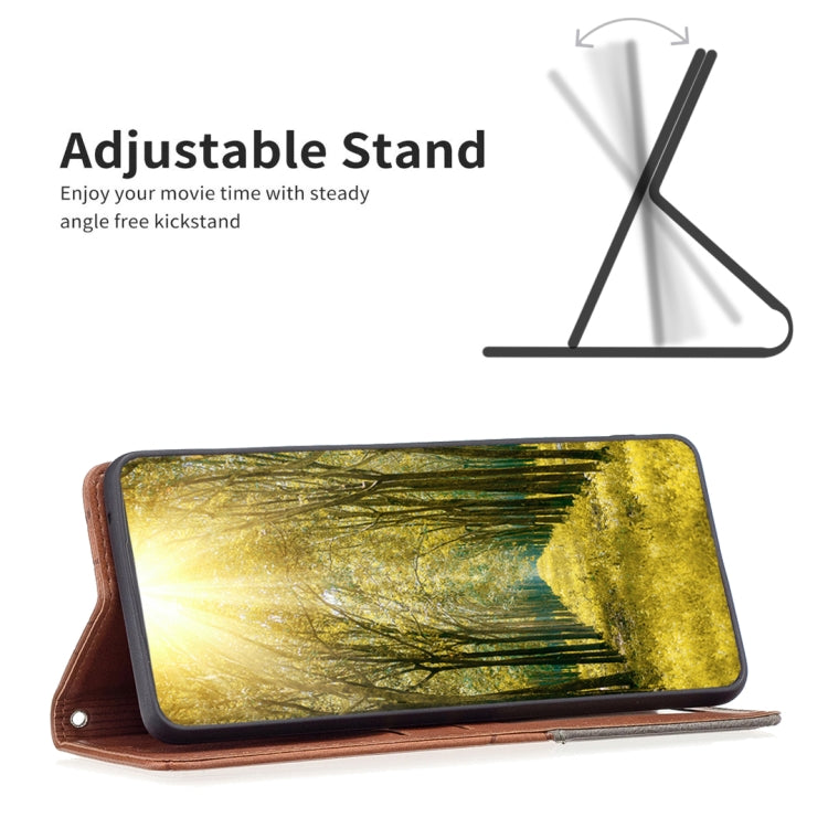 For iPhone 16 Rhombus Texture Magnetic Leather Phone Case(Brown) - iPhone 16 Cases by PMC TechLife | Online Shopping South Africa | PMC TechLife | Buy Now Pay Later Mobicred
