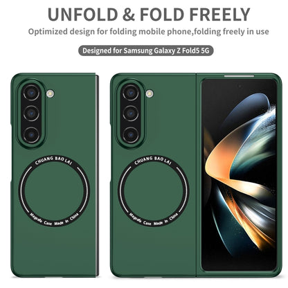 For Samsung Galaxy Z Fold5 Magsafe Magnetic Folding PC Phone Case(Green) - Galaxy Z Fold5 Cases by PMC Jewellery | Online Shopping South Africa | PMC Jewellery