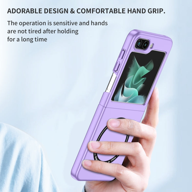 For Samsung Galaxy Z Flip5 5G Magsafe Magnetic Folding PC Phone Case(Purple) - Galaxy Z Flip5 Cases by PMC Jewellery | Online Shopping South Africa | PMC Jewellery