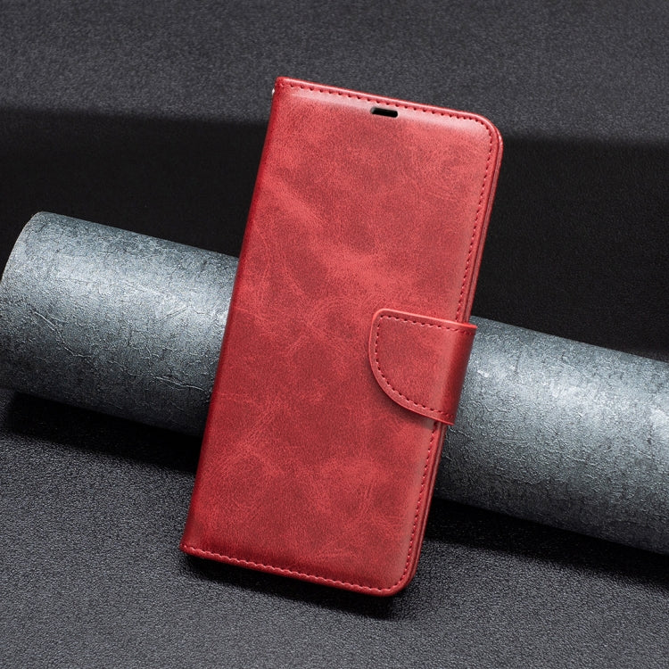 For iPhone 16 Lambskin Texture Pure Color Flip Leather Phone Case(Red) - iPhone 16 Cases by PMC TechLife | Online Shopping South Africa | PMC TechLife | Buy Now Pay Later Mobicred
