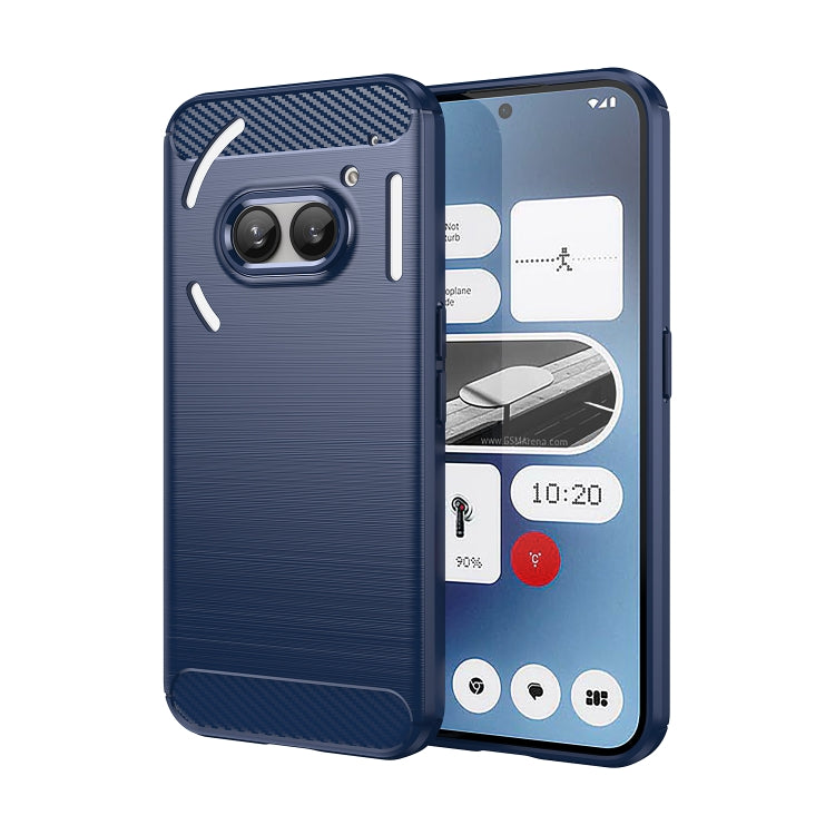 For Nothing Phone 2a Brushed Texture Carbon Fiber TPU Phone Case(Blue) - More Brand by PMC Jewellery | Online Shopping South Africa | PMC Jewellery | Buy Now Pay Later Mobicred