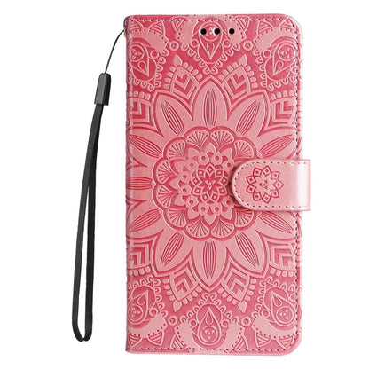 For Google Pixel 9 Embossed Sunflower Leather Phone Case(Rose Gold) - Google Cases by PMC Jewellery | Online Shopping South Africa | PMC Jewellery | Buy Now Pay Later Mobicred