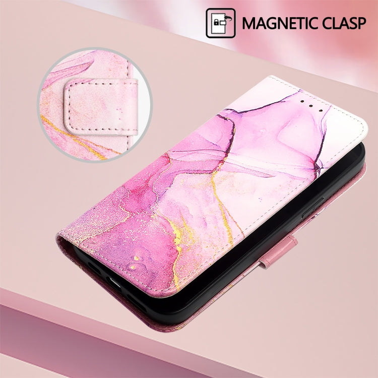 For iPhone SE 2024 PT003 Marble Pattern Flip Leather Phone Case(Pink Purple Gold LS001) - More iPhone Cases by PMC Jewellery | Online Shopping South Africa | PMC Jewellery | Buy Now Pay Later Mobicred