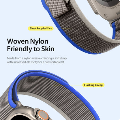 For Apple Watch 2 42mm DUX DUCIS YJ Series Nylon Watch Band(Blue) - Watch Bands by DUX DUCIS | Online Shopping South Africa | PMC Jewellery | Buy Now Pay Later Mobicred