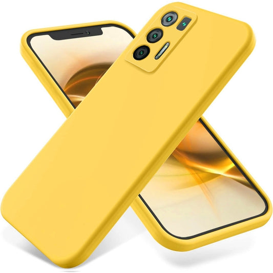 For Hisense Infinity H50S 5G Pure Color Liquid Silicone Shockproof Phone Case(Yellow) - More Brand by PMC Jewellery | Online Shopping South Africa | PMC Jewellery