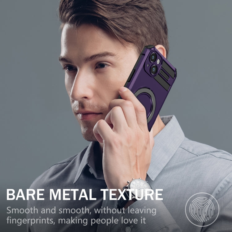 For iPhone 14 MagSafe Magnetic Holder Phone Case(Purple) - free shipping - PMC TechLife - Order now!