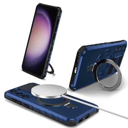 For Samsung Galaxy S23+ 5G MagSafe Magnetic Holder Phone Case(Blue) - Galaxy S23+ 5G Cases by PMC Jewellery | Online Shopping South Africa | PMC Jewellery